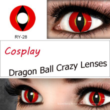 Cosplay lentilles de Contact chat frais coloré Contacts lentilles couleur Halloween violet Gragon vert Alt Sharingan avec PP emballage